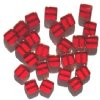 25 9x8x3mm Red with Bronze Edge Windows